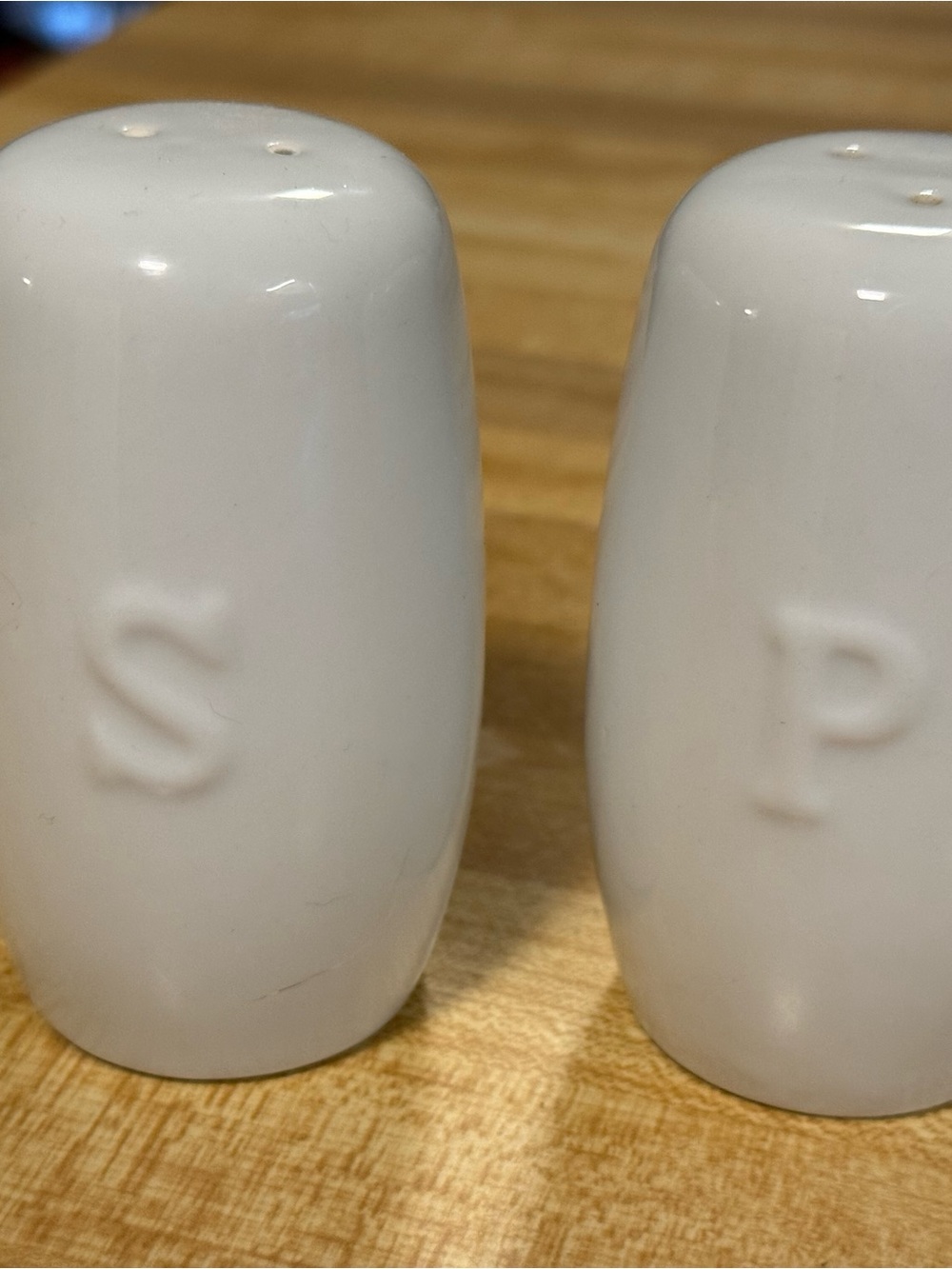 Better Homes And Gardens Glossy White Ceramic S and P Shakers
